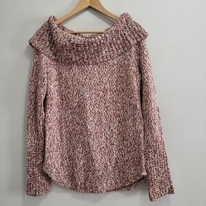 Abercrombie & Fitch Cowlneck Chunky Thick Oversized Marled Sweater Size Large